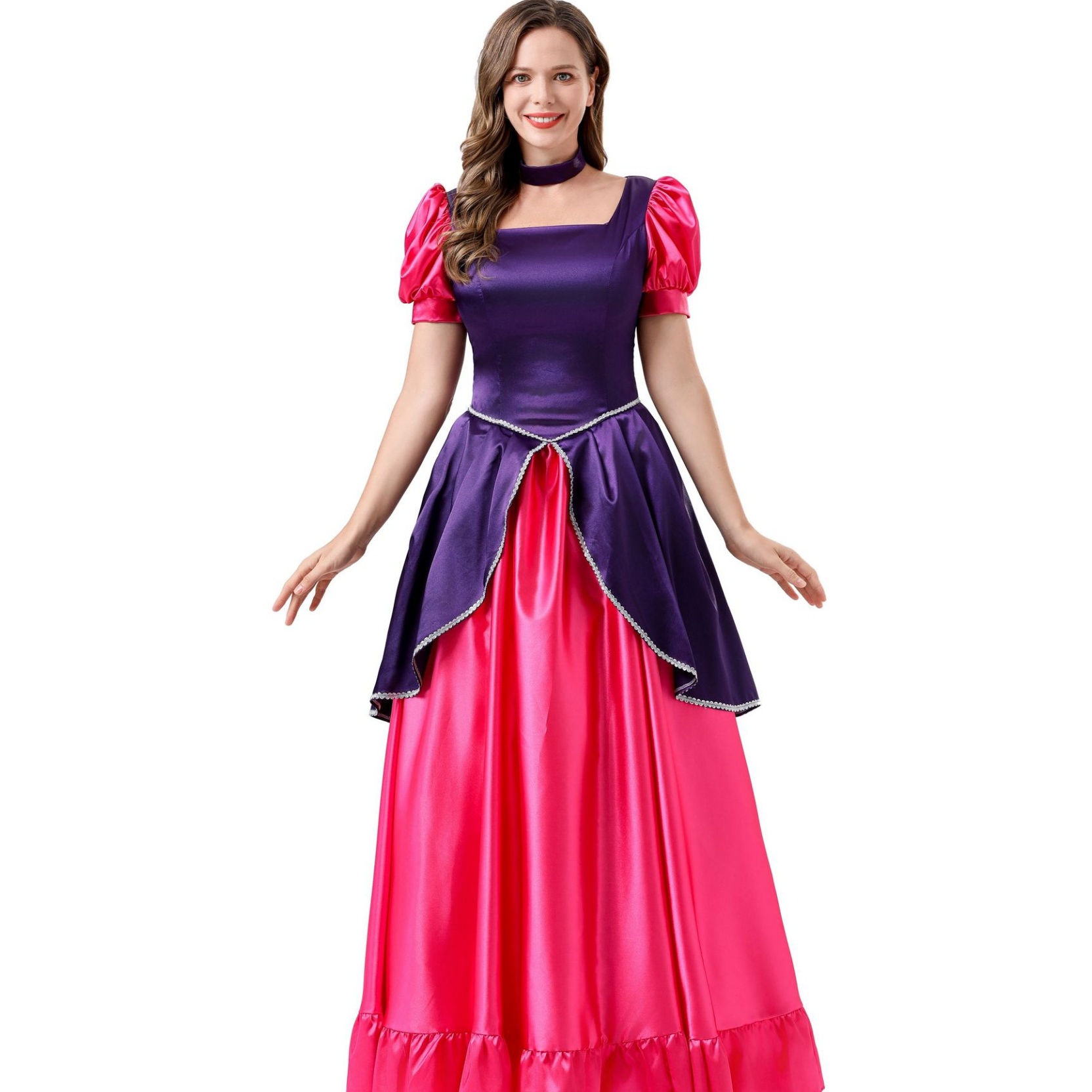 Adult Evil Sister Cosplay Costume Vintage Court Dress For Halloween
